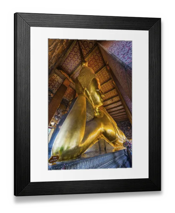 Framed Print : The reclining Buddha in Wat Pho temple
