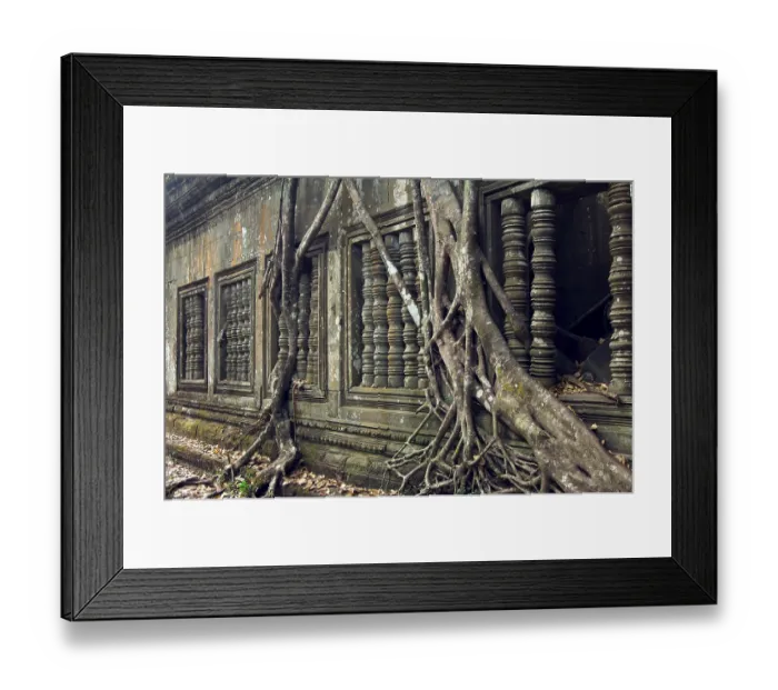 Framed Print : Ruins of Beng Meala temple, blind windows Framed Print : Ruins of Beng Meala temple, blind windows