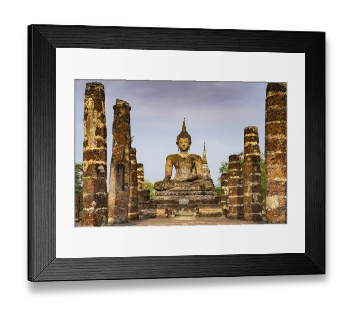 Framed Print : Buddha statue in the central Buddhist temple Wat Mahathat Framed Print : Buddha statue in the central Buddhist temple Wat Mahathat