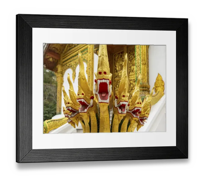 Framed Print : Naga at the steps of Wat Ho Pha Bang temple Framed Print : Naga at the steps of Wat Ho Pha Bang temple
