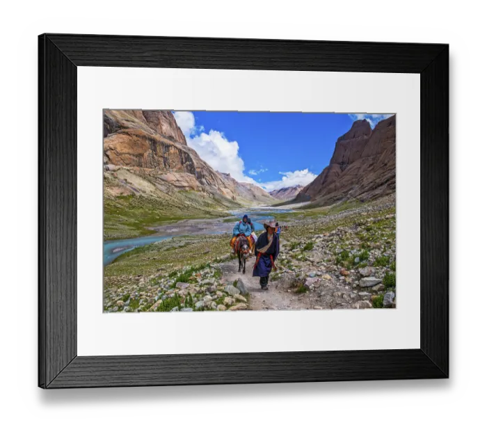 Framed Print : Pilgrims on the Kailash Kora, Western Tibet, Asia Framed Print : Pilgrims on the Kailash Kora, Western Tibet, Asia