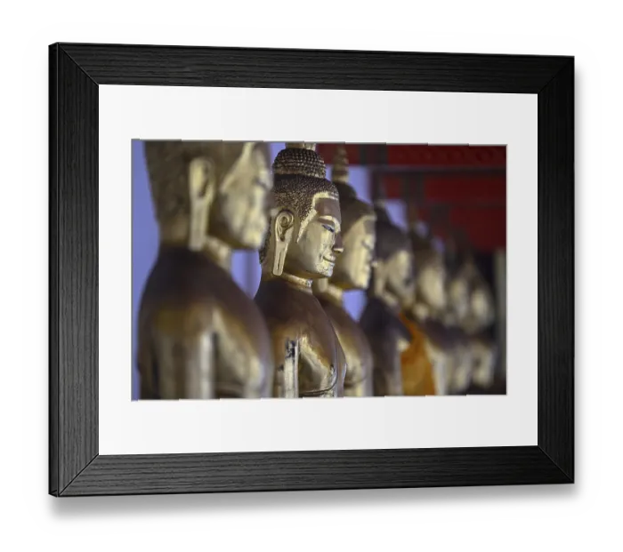 Framed Print : Gilded Buddha statues in Wat Pho