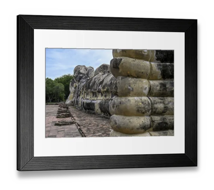 Framed Print : Reclining Buddha in Wat Lokayasutharam
