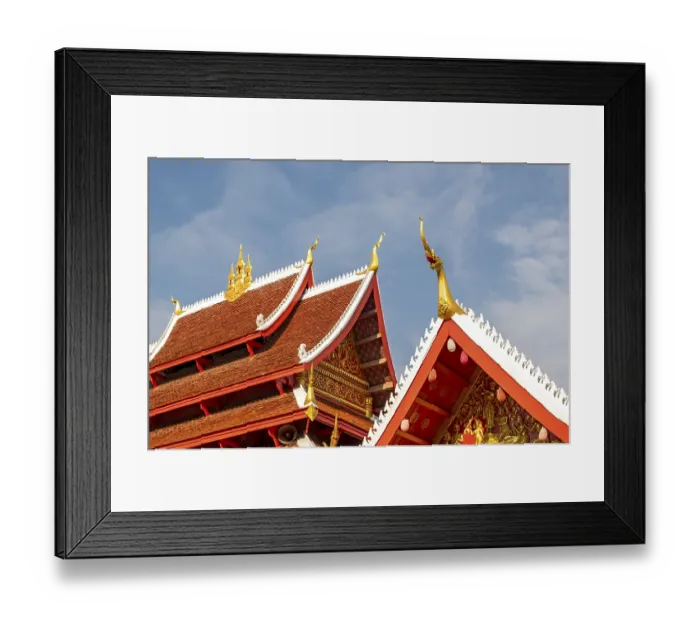 Framed Print : Roof of Wat May Suwannaphumaham Monastery