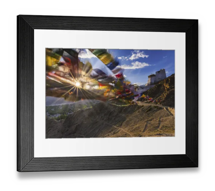 Framed Print : Namgyal Tsemo Gompa Monastery, Tsenmo Hills