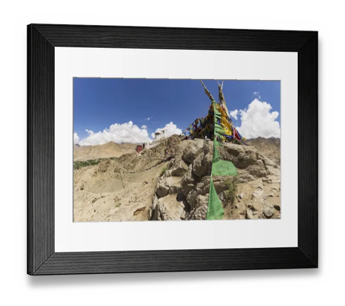 Framed Print : Namgyal Tsemo Gompa Monastery, Tsenmo Hills