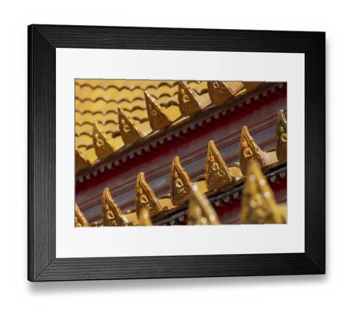 Framed Print : Roof decoration at the Uposatha Hall