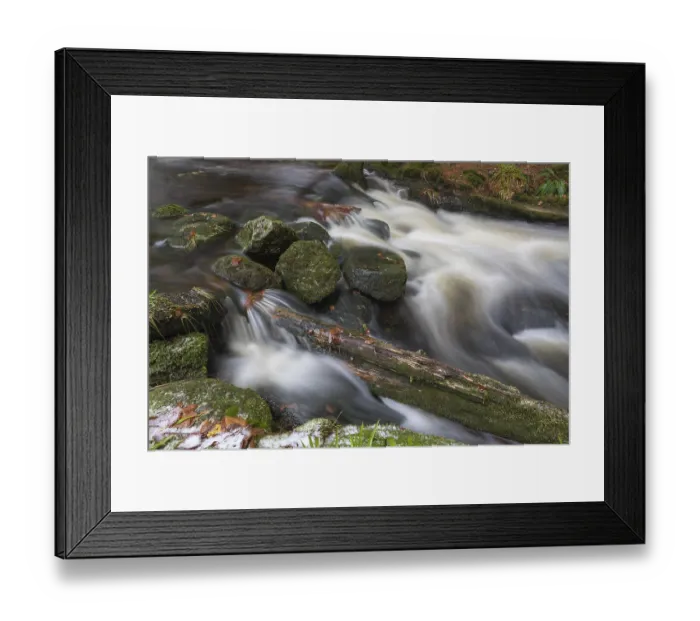 Framed Print : Kleine Ohe creek below Waldhaeuser village in the Bavarian Forest Nationalpark