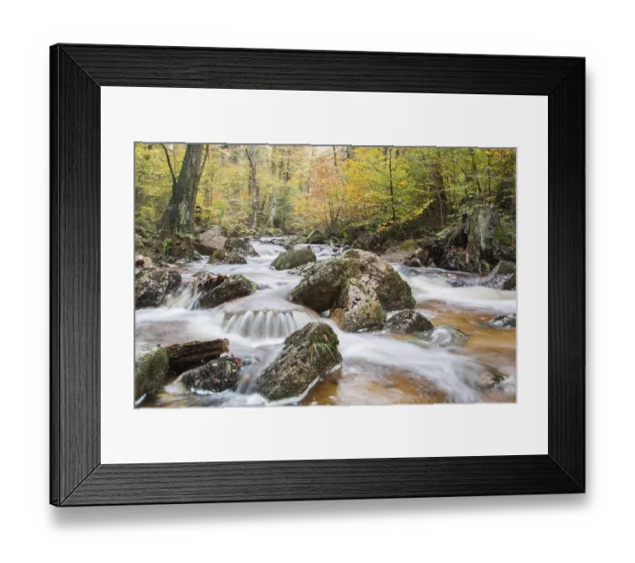 Framed Print : Ilsetal valley in autumn, near Ilsenburg
