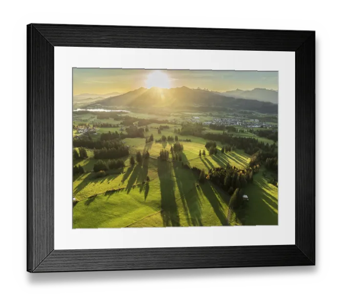 Framed Print : Mountain range near village Wertach