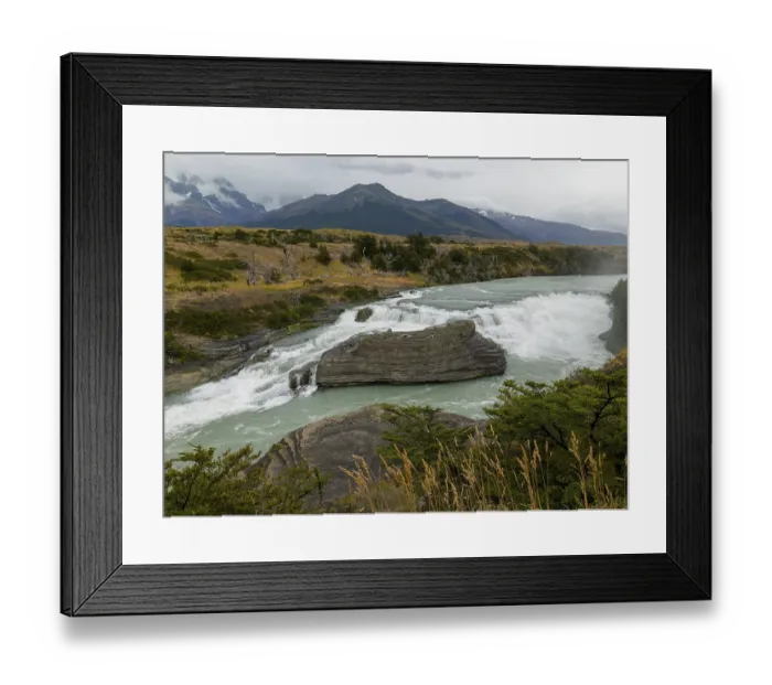 Framed Print : Waterfall in Torres del Paine National Park
