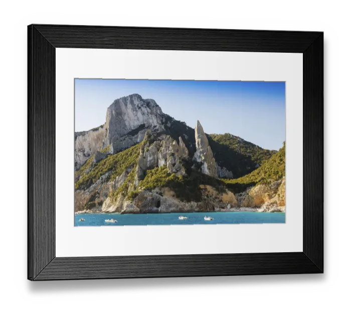 Framed Print : Rocky coast and beach, Cala Goloritze Framed Print : Rocky coast and beach, Cala Goloritze