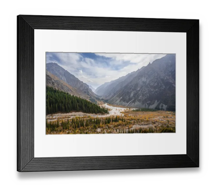 Framed Print : View into the Ala Archa valley