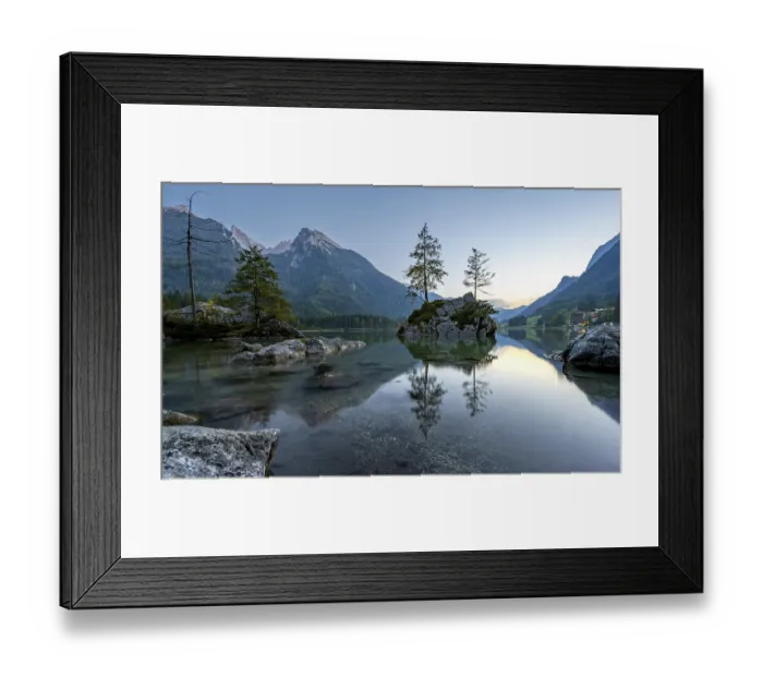 Framed Print : Hochkalter reflected in Hintersee