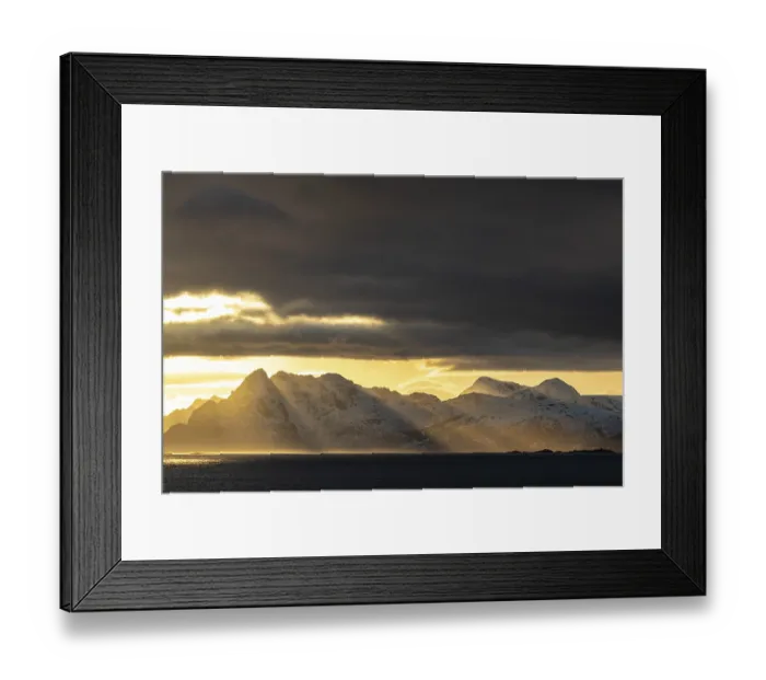Framed Print : Light mood over steep mountains Framed Print : Light mood over steep mountains