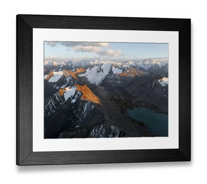 Framed Print : Evening mood, mountain panorama
