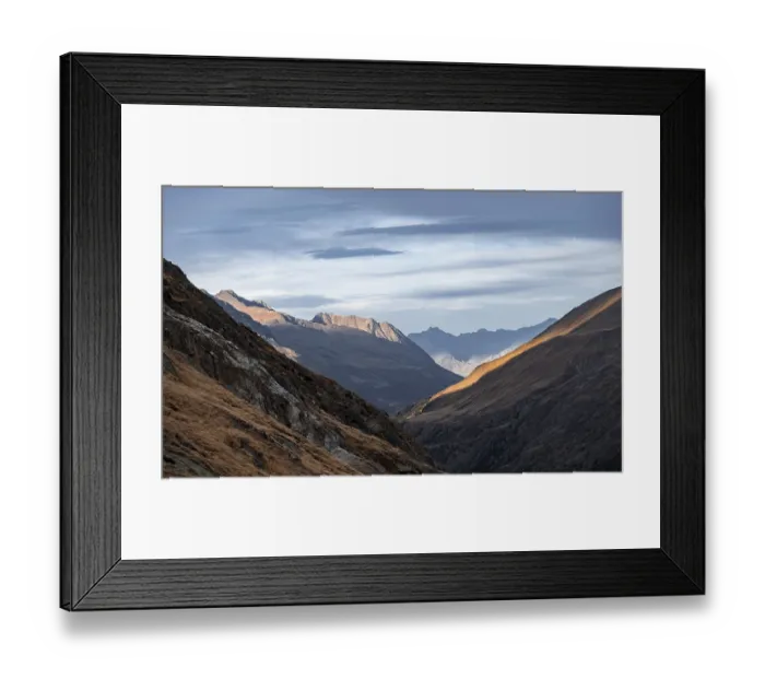 Framed Print : Evening mood, mountains in Oetztal Framed Print : Evening mood, mountains in Oetztal