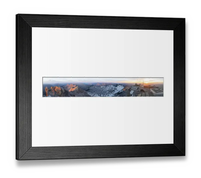 Framed Print : Sunset, Alpine panorama, aerial view Framed Print : Sunset, Alpine panorama, aerial view