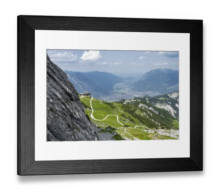 Framed Print : Osterfelderkopf with mountain railway
