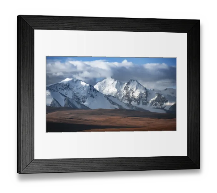Framed Print : Glaciated and snow-covered mountains Framed Print : Glaciated and snow-covered mountains