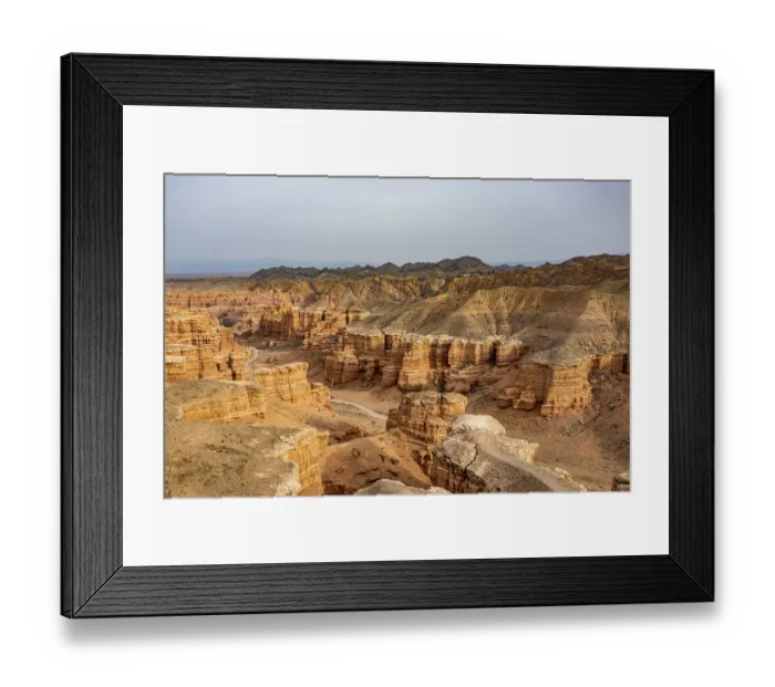 Framed Print : Aerial of the Charyn canyon, Tian shan mountains Framed Print : Aerial of the Charyn canyon, Tian shan mountains