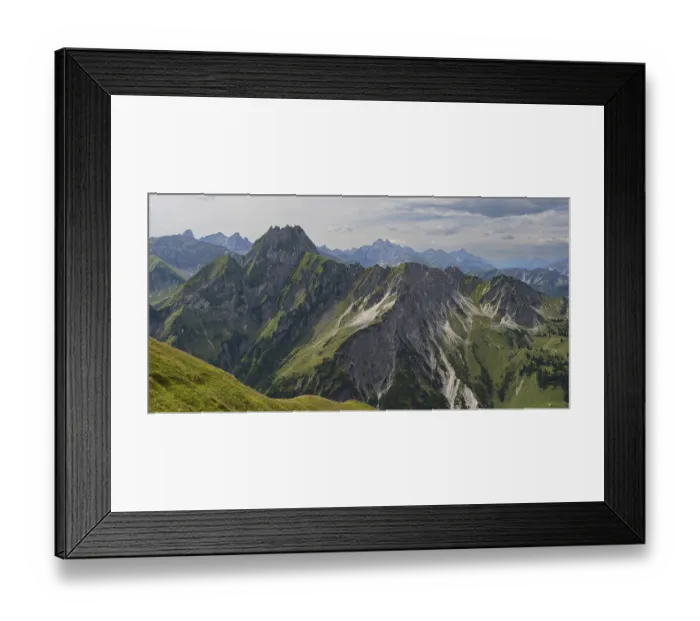 Framed Print : Mountain panorama from Laufbacher-Eckweg to Hoefats Framed Print : Mountain panorama from Laufbacher-Eckweg to Hoefats