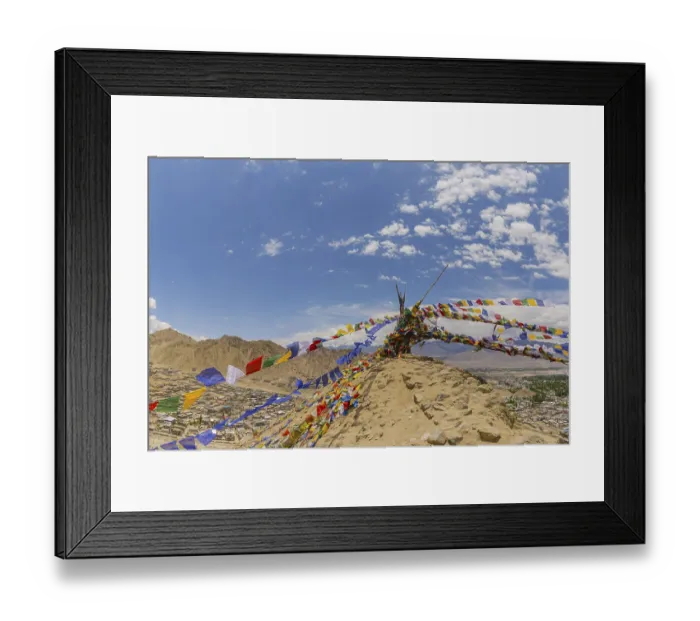 Framed Print : Panorama from Tsenmo Hill over Leh and the Indus Valley Framed Print : Panorama from Tsenmo Hill over Leh and the Indus Valley