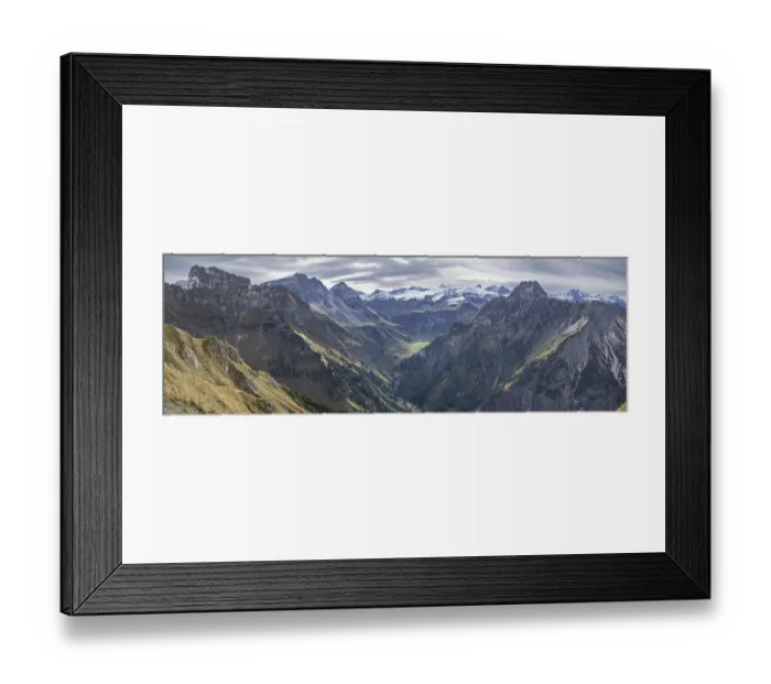 Framed Print : Mountain panorama from Laufbacher-Eckweg to Schneck Framed Print : Mountain panorama from Laufbacher-Eckweg to Schneck
