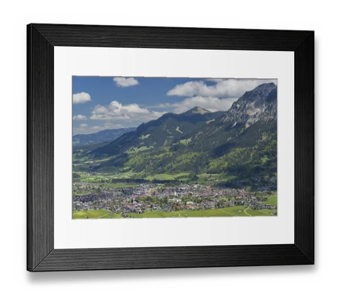 Framed Print : Mountain panorama from south-west on Oberstdorf Framed Print : Mountain panorama from south-west on Oberstdorf