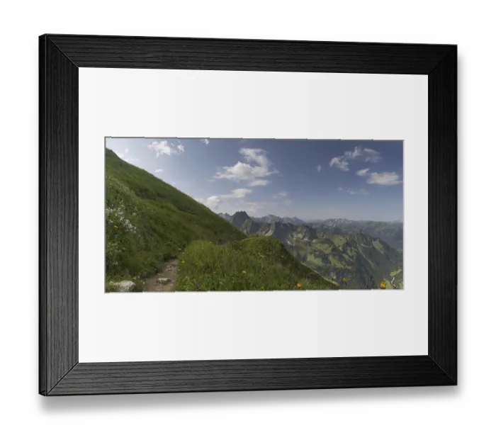 Framed Print : Laufbacher Eck-Weg, a panoramic high-altitude trail from the Nebelhorn into the Oytal