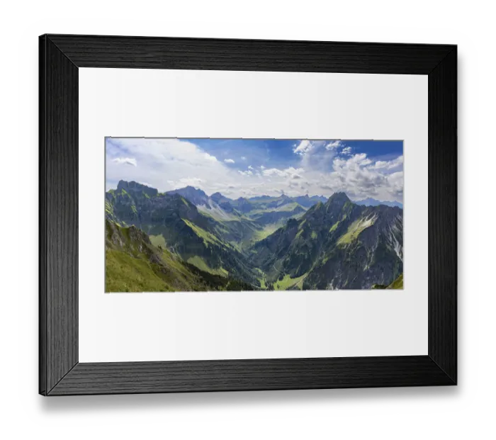 Framed Print : Mountain panorama from Laufbacher-Eckweg to Schneck Framed Print : Mountain panorama from Laufbacher-Eckweg to Schneck