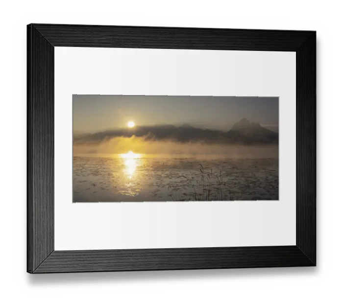 Framed Print : Sunrise at Lake Hopfensee near Fuessen Framed Print : Sunrise at Lake Hopfensee near Fuessen