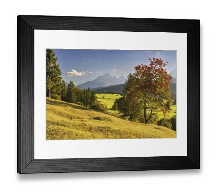 Framed Print : Hummock meadows between Mittenwald and Kruen