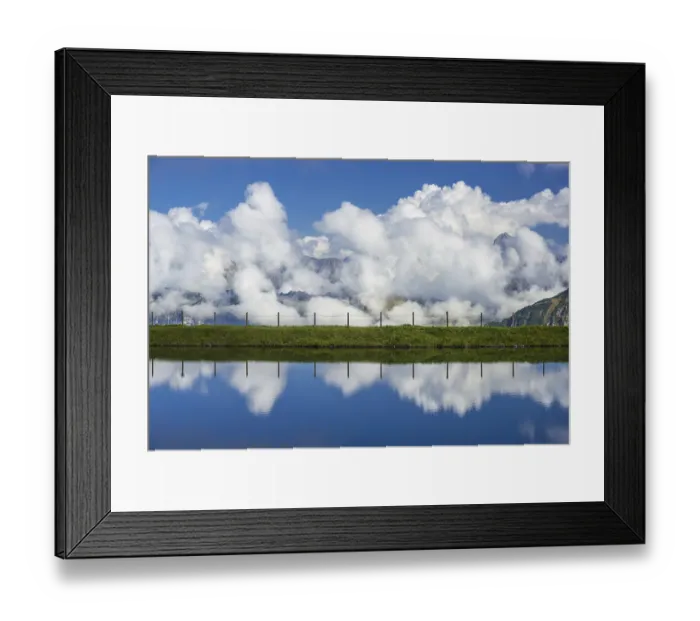 Framed Print : Artificial lake, Riezler Alpsee