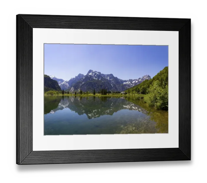 Framed Print : Almsee, Gruenau im Almtal, Totes Gebirge