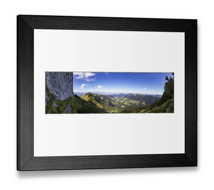 Framed Print : Hiking trail from Schlenken to Schmittenstein