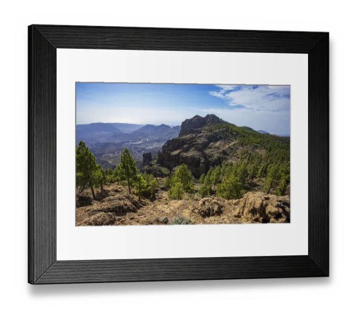 Framed Print : View into the valley of the Caldera de Tirajana