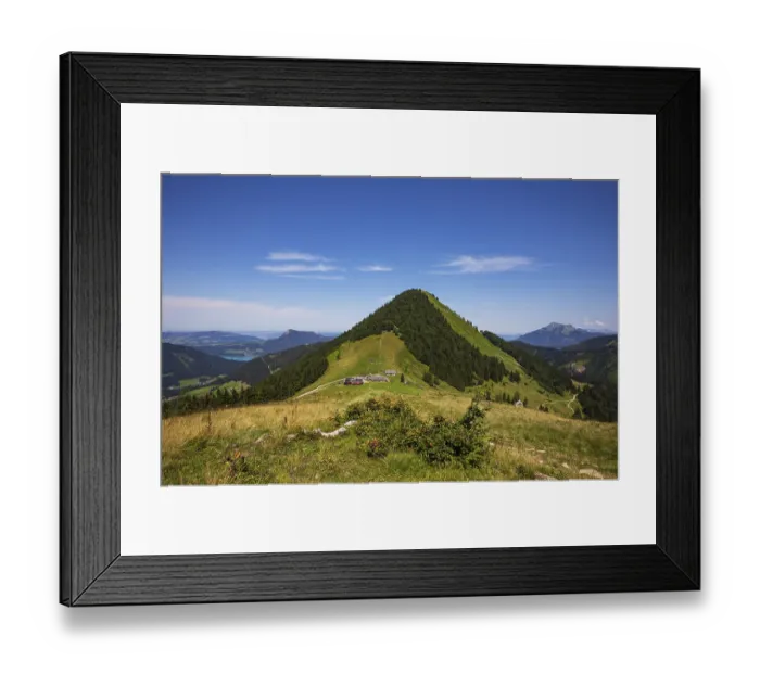 Framed Print : Oberwiesalm with Faistenauer Schafberg