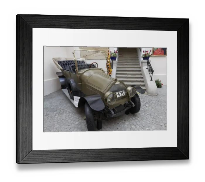 Framed Print : Old automobile built by Graef & Stift