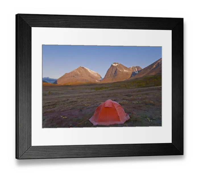 Framed Print : Camping in the Sinnitjohkka and Duolbagorni mountains Framed Print : Camping in the Sinnitjohkka and Duolbagorni mountains