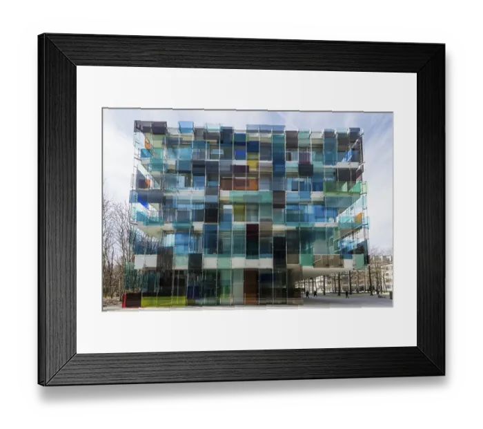 Framed Print : Modern architecture, office building