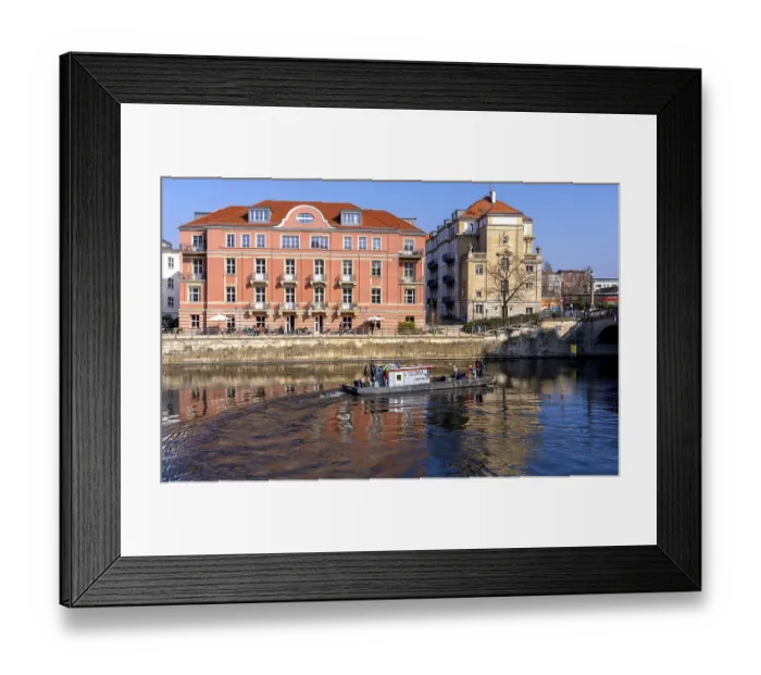 Framed Print : Residential building on the Spree Framed Print : Residential building on the Spree