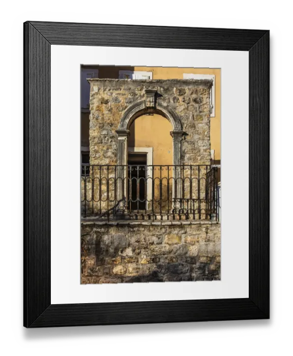 Framed Print : Ancient Arch, Old Town of Budva