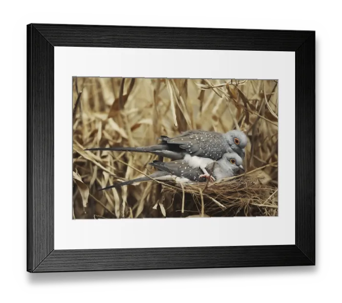 Framed Print : Diamond dove (Geopelia cuneata)