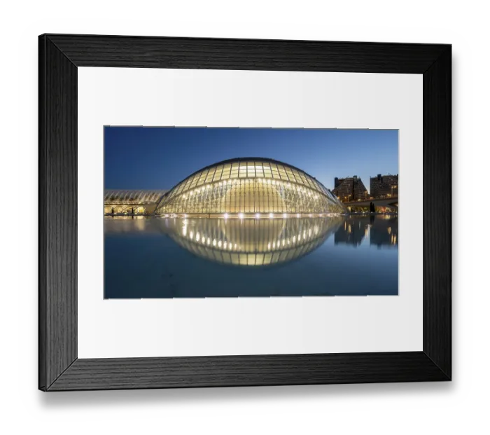 Framed Print : L'Hemisferic in the City of Arts and Sciences