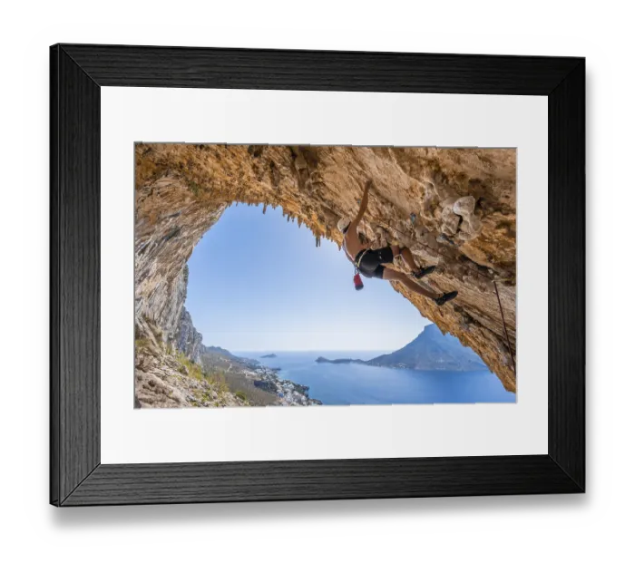 Framed Print : Grande Grotta, Armeos sector, lead climbing Framed Print : Grande Grotta, Armeos sector, lead climbing