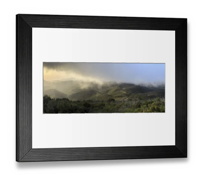 Framed Print : Sunset, view from the mountain Alto de Garajonay