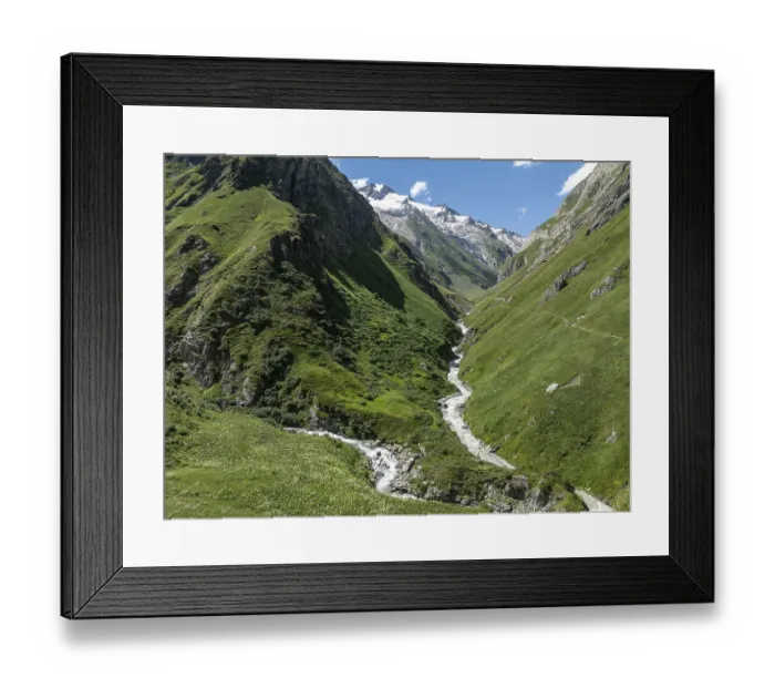 Framed Print : Roetspitze, Umbaltal with river Isel Framed Print : Roetspitze, Umbaltal with river Isel