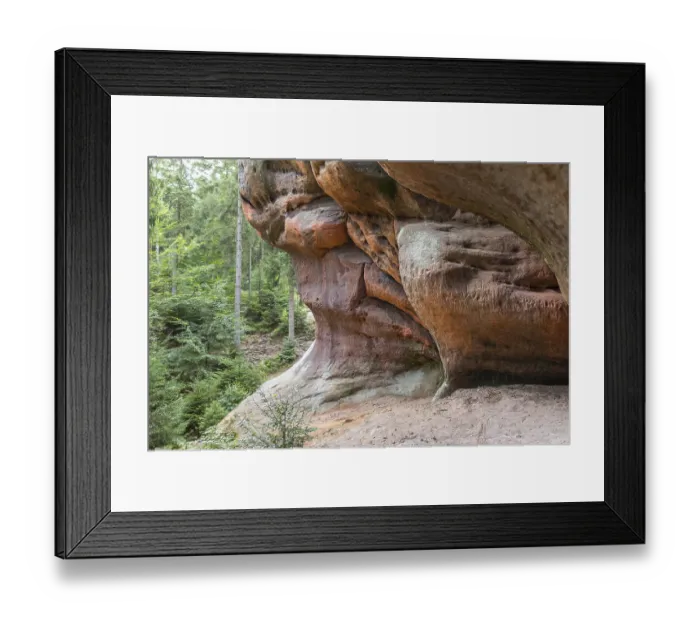 Framed Print : Washed-out sandstone at the Kelchsteine natural monument near Oybin