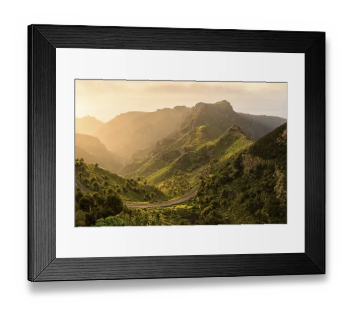 Framed Print : View of the Barranco Juan de Vera in the morning at the golden hour Framed Print : View of the Barranco Juan de Vera in the morning at the golden hour